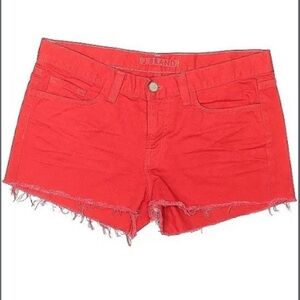 RVCA red denim shorts